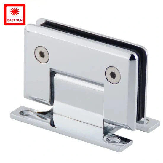 90 Degree Dobradica Stainless Steel Clip bathroom Hardware Glass Fitting Wall to Glass Hinge Shower Door Hinge with H Plate (ESH-301H)