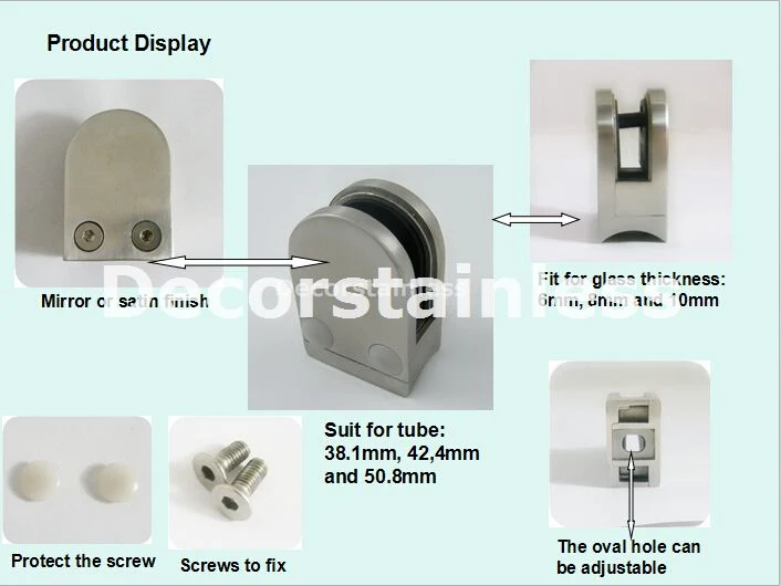 Stainless Steel Glass Clamp